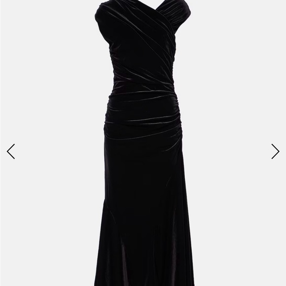 Ganni Dresses & Skirts - Ganni Velvet Ruched Maxi Dress